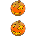 Color Halloween pumpkins vector image