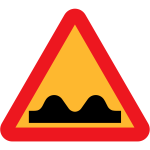 Traffic sign for a speed bump