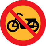 No motorcycles vector traffic sign