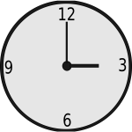 Round clock vector drawing