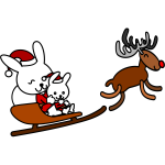 Santa rabbit vector grpahics