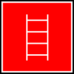 Vector image of emergency ladder sign label