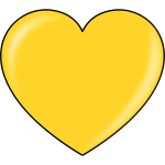 Vector illustration of gold heart