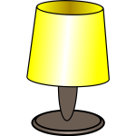 Vector image of a yellow lamp