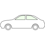 Car outline vector clip art