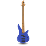 Simple bass guitar with four strings vector illustration