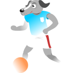 Soccer dog vector image