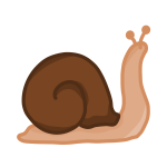 Blue cartoon snail vector image