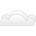 Pastel colored overcloud sign vector illustration