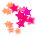 3D flying stars vector image