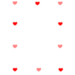 Heart and candy border vector drawing