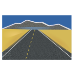 Vector clip art of open road