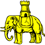 Yellow elephant vector graphics