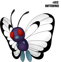 Size: 885x903 | Tagged: safe, artist:scarlet-spectrum, butterfree, fictional species, feral, nintendo, pokémon, 2015, 2d, ambiguous gender, deviantart watermark, on model, simple background, solo, solo ambiguous, text, transparent background, watermark