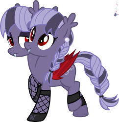 Size: 4000x4117 | Tagged: safe, artist:radomila radon, part of a set, bat pony, equine, fictional species, mammal, pony, friendship is magic, hasbro, my little pony, .svg available, 2d, absurd resolution, alphabet lore, braid, clothes, conjoined, conjoined twins, duo, ear piercing, earring, fangs, female, fishnet, fishnet stockings, goth, hair, jewelry, legwear, lidded eyes, mare, multiple heads, piercing, ponified, see-through, sharp teeth, siblings, simple background, sister, sisters, stockings, teeth, transparent background, twins, two heads, ungulate, vector, w, w (alphabet lore), wristband