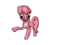 Size: 1200x900 | Tagged: safe, artist:sonypicturesstudios36, animate plant, earth pony, equine, fictional species, mammal, plant pony, pony, feral, friendship is magic, hasbro, my little pony, nick jr., nickelodeon, yo gabba gabba!, 3d, 3d pony creator, bandanna, blank flank, bow, closed mouth, clothes, digital art, female, feralized, flower bubble, flower bubble pony, foofa (yo gabba gabba!), fur, furrified, hair, hair bow, hooves, mane, mare, pink, pink body, pink eyes, pink fur, pink hair, pink mane, pink tail, plant, ponified, ponylumen, raised hoof, raised leg, scarf, smiling, solo, solo female, species swap, tail