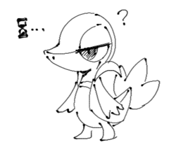 Size: 367x338 | Tagged: safe, artist:advosart, fictional species, snivy, semi-anthro, nintendo, pokémon, 2024, ambiguous gender, bedroom eyes, digital art, monochrome, scales, simple background, solo, solo ambiguous, starter pokémon, tail, white background