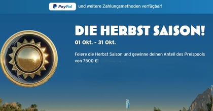 Wunderino Herbstsaison Promo: Geldpreise im 7.500 € Preispool gewinnen