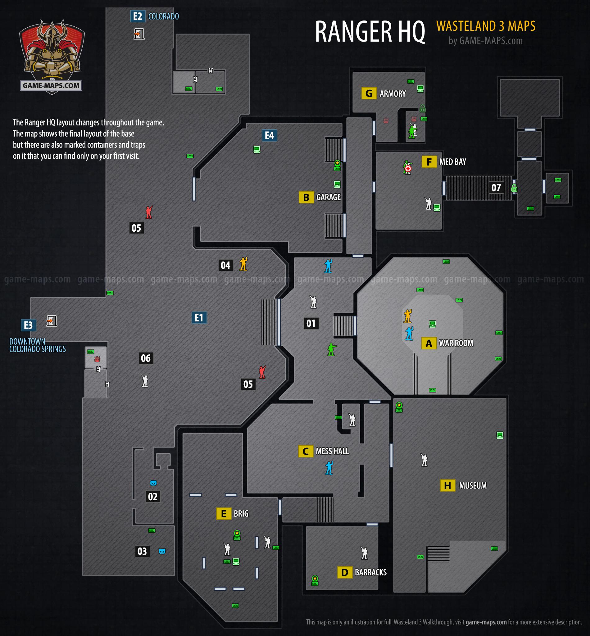 Ranger HQ  Map - Wasteland 3