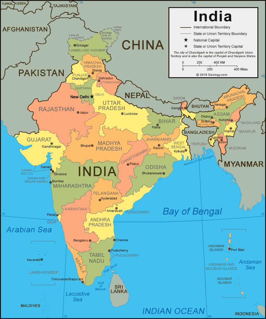 Latest Map Of India - Zorah Kiersten