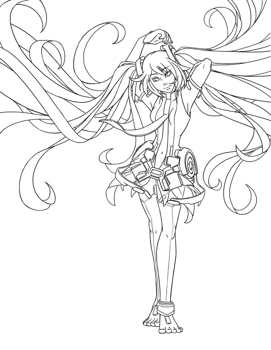 Cute Hatsune Miku Coloring Pages Coloring Pages