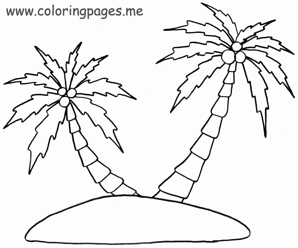 Coconut Tree Colouring Pages Para Desenhos Coloring Clip Printable ...