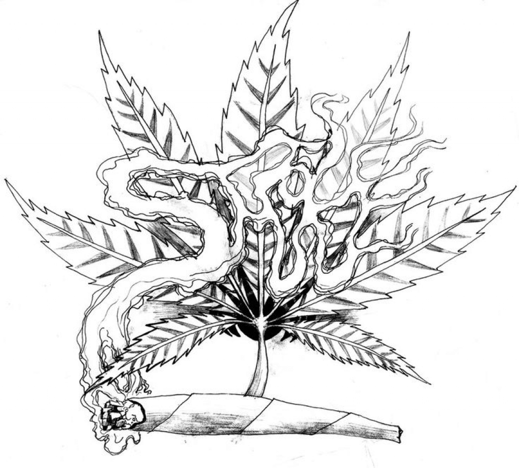 Printable Weed Coloring Pages