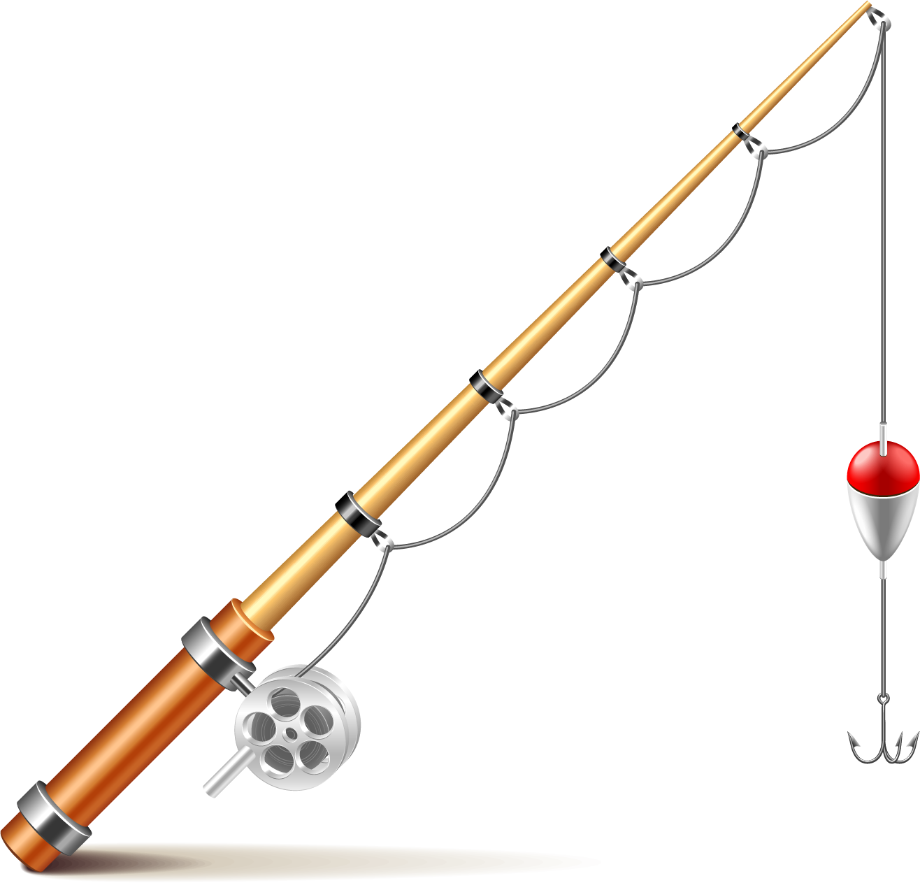 Fly Rod Drawing : Fishing Rod Bent Clipart Pole Fly Reel Cliparts Rods ...