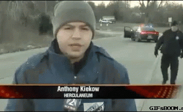 A cop busted during news reporting