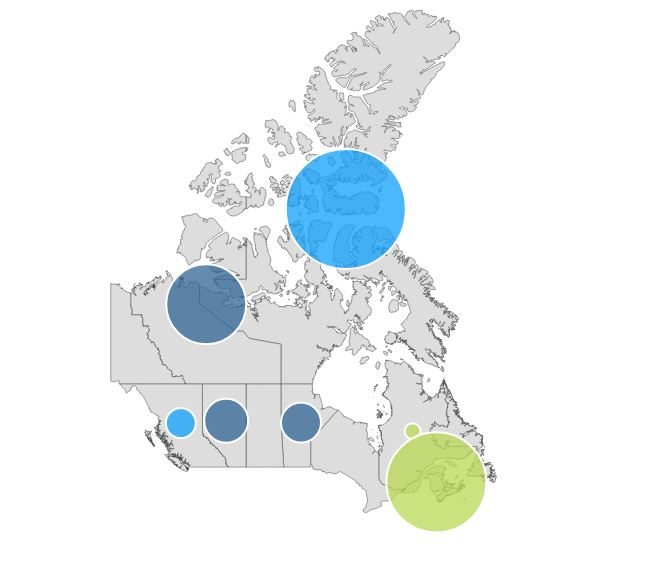 canada bubble map