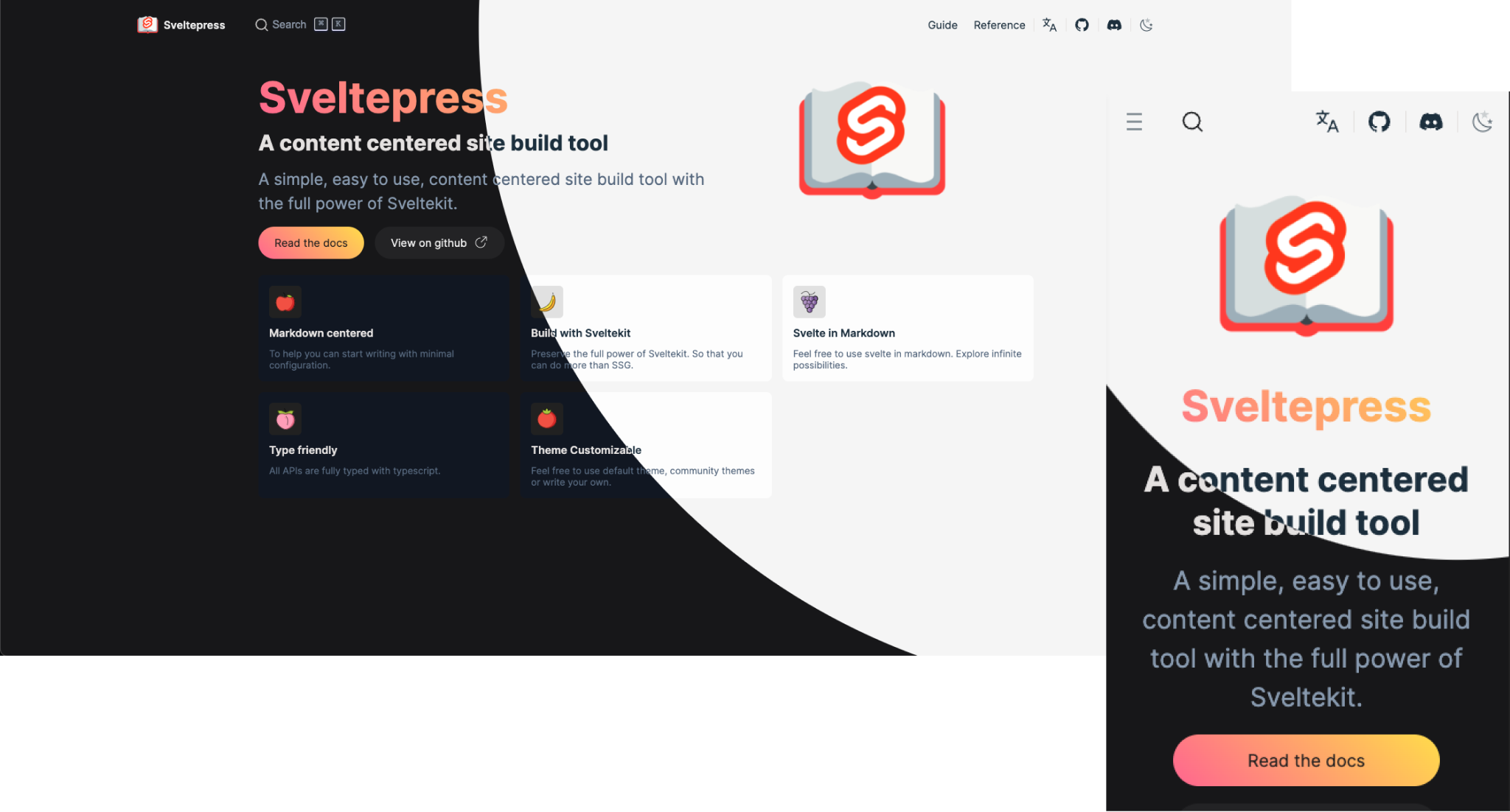 Sveltepress screenshots