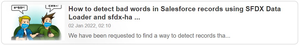 How to detect bad words in Salesforce records using SFDX Data Loader and sfdx-hardis