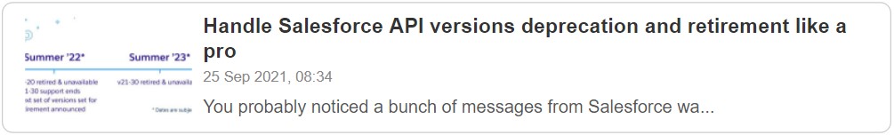 Handle Salesforce API versions Deprecation like a pro