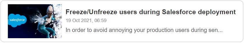 How to freeze / unfreeze users during a Salesforce deployment