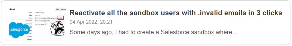 Reactivate all the sandbox users with .invalid emails in 3 clicks