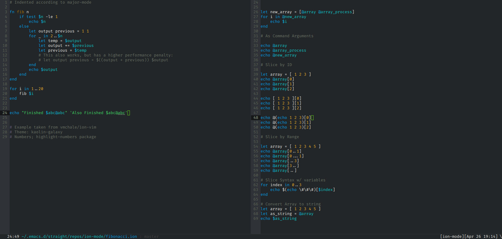 Emacs Syntax Highlighting