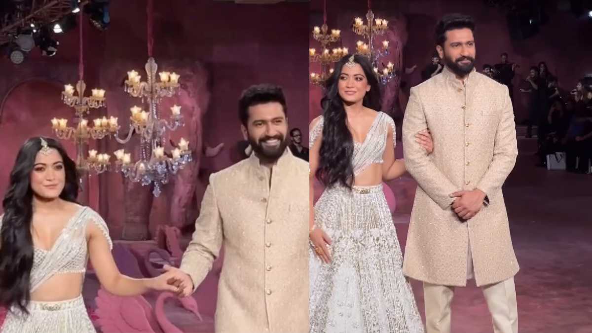 India Couture Week 2024: Vicky Kaushal and Rashmika Mandanna twinning in white at the rampwalk