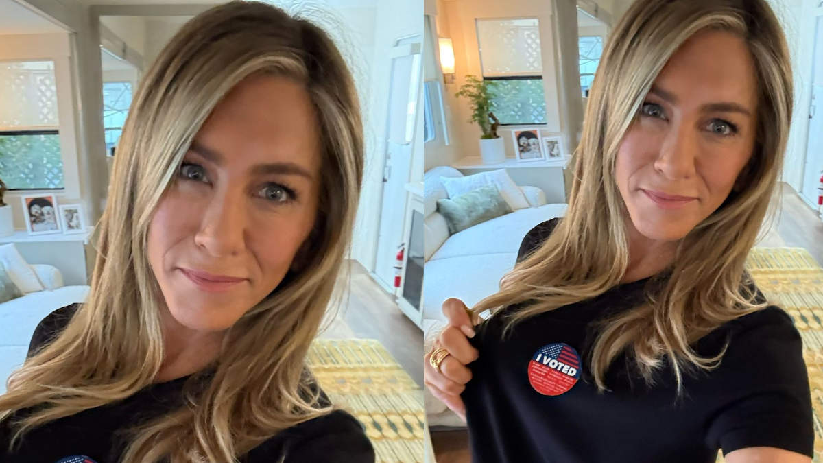 Jennifer Aniston casts her vote for the 2024 U.S. Presidential Elections