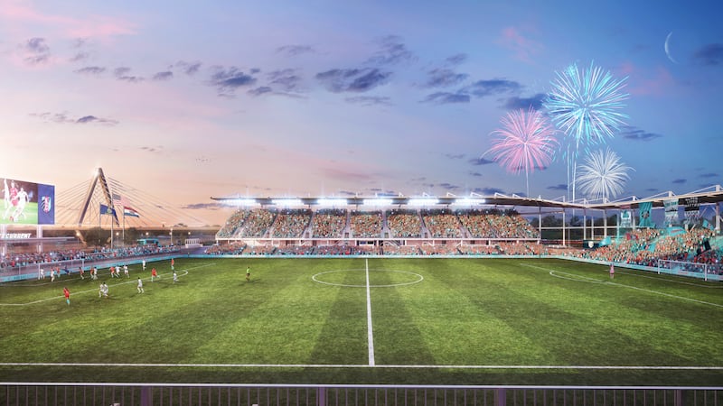 The Kansas City Current released new renderings for its Riverfront Stadium, expected be...