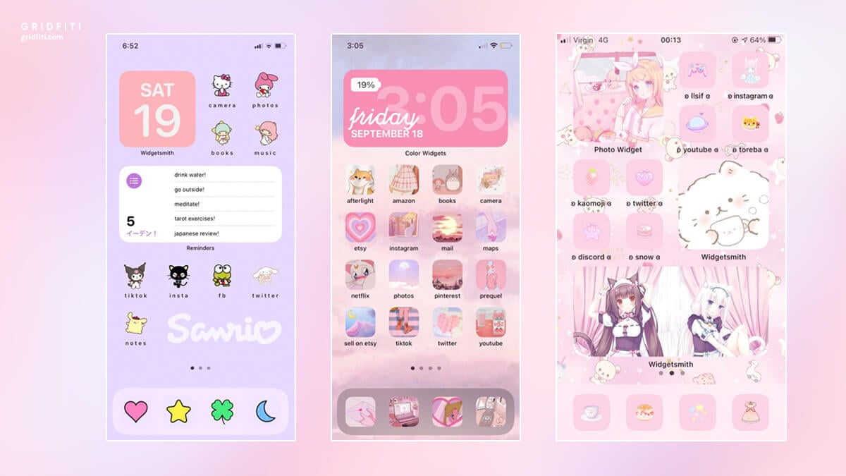 Kawaii iOS Widgets & iPhone Home Screen