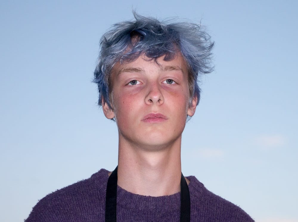 men's pastel blue hair