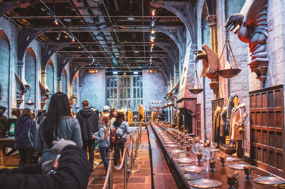 Hogwarts Great Hall at the Leavesden Studios for Harry Potter