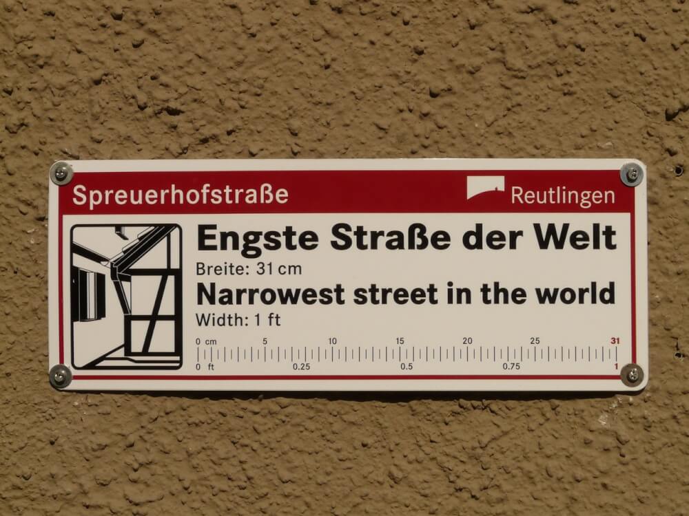 Spreuerhofstrasse - the narrowest street in the world