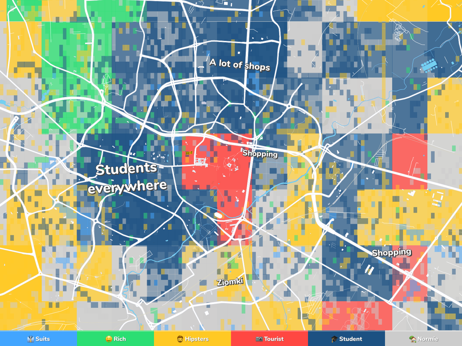 Lublin Neighborhood Map