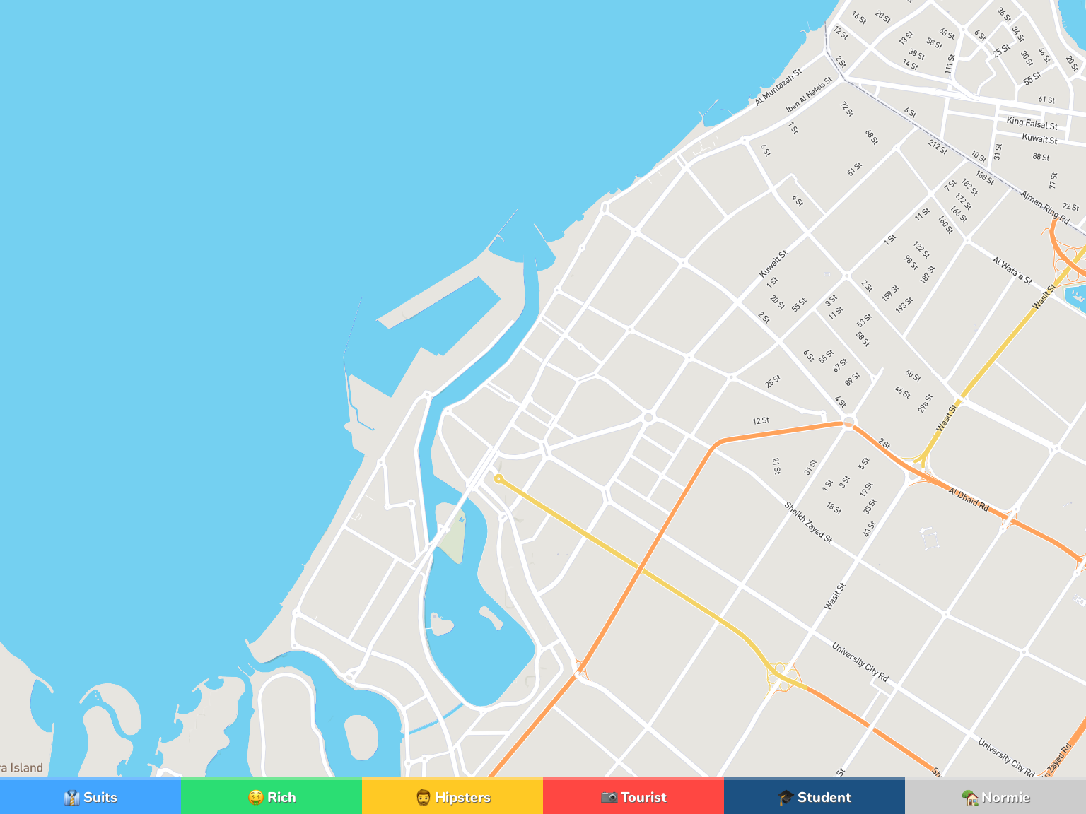 Sharjah Neighborhood Map