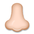 Nose Emoji with Medium-Light Skin Tone, LG style