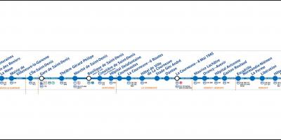 Térkép a Párizsi Villamos T1