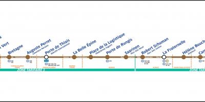 Térkép a Párizsi Villamos T7