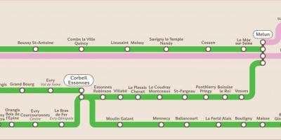 Térkép Transilien ligne R