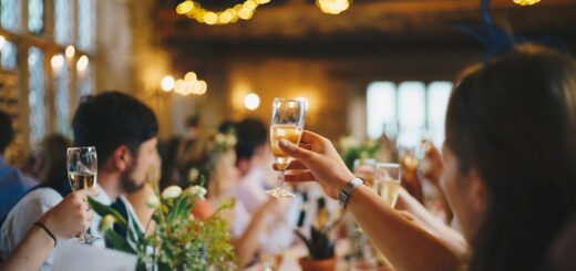 Best Man Raising Glass At A Wedding